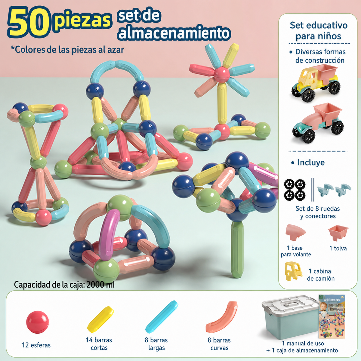 Bloques Magnéticos Educativos para Niños - 9