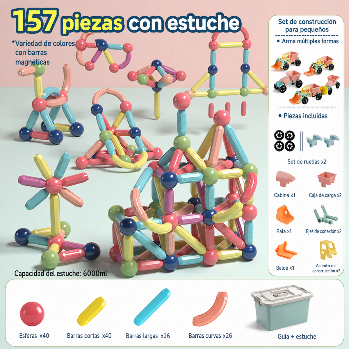 Bloques Magnéticos Educativos para Niños
