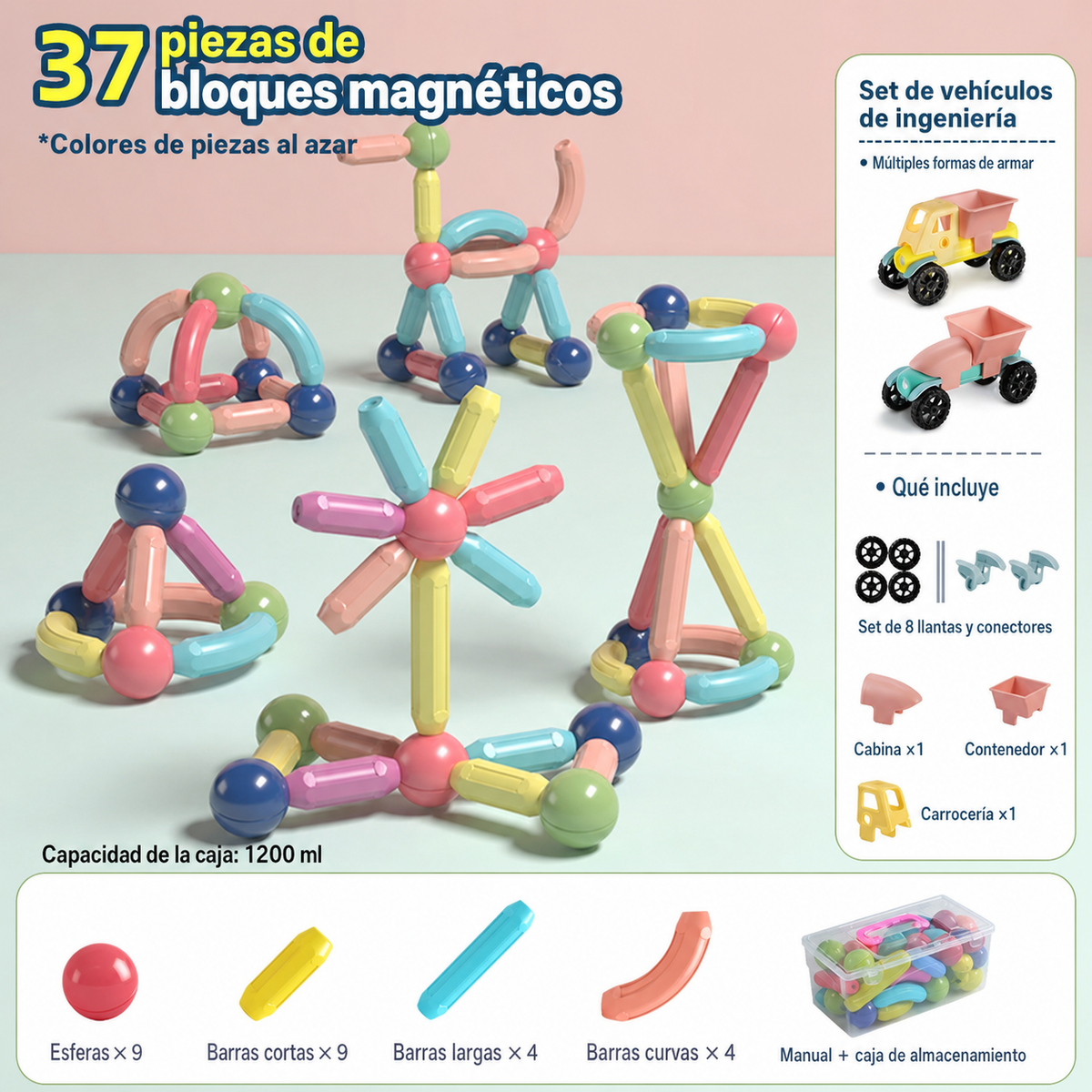 Bloques Magnéticos Educativos para Niños