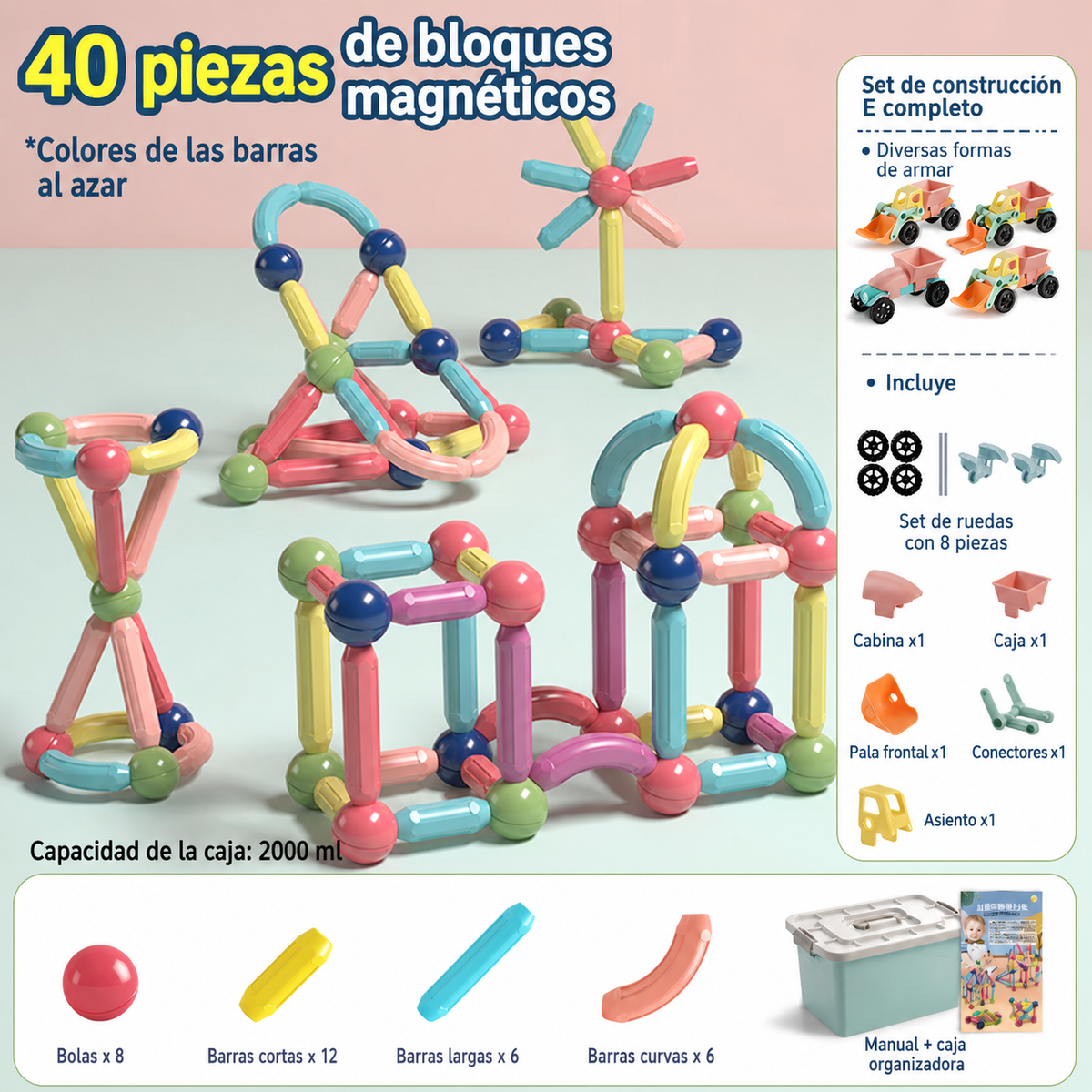 Bloques Magnéticos Educativos para Niños
