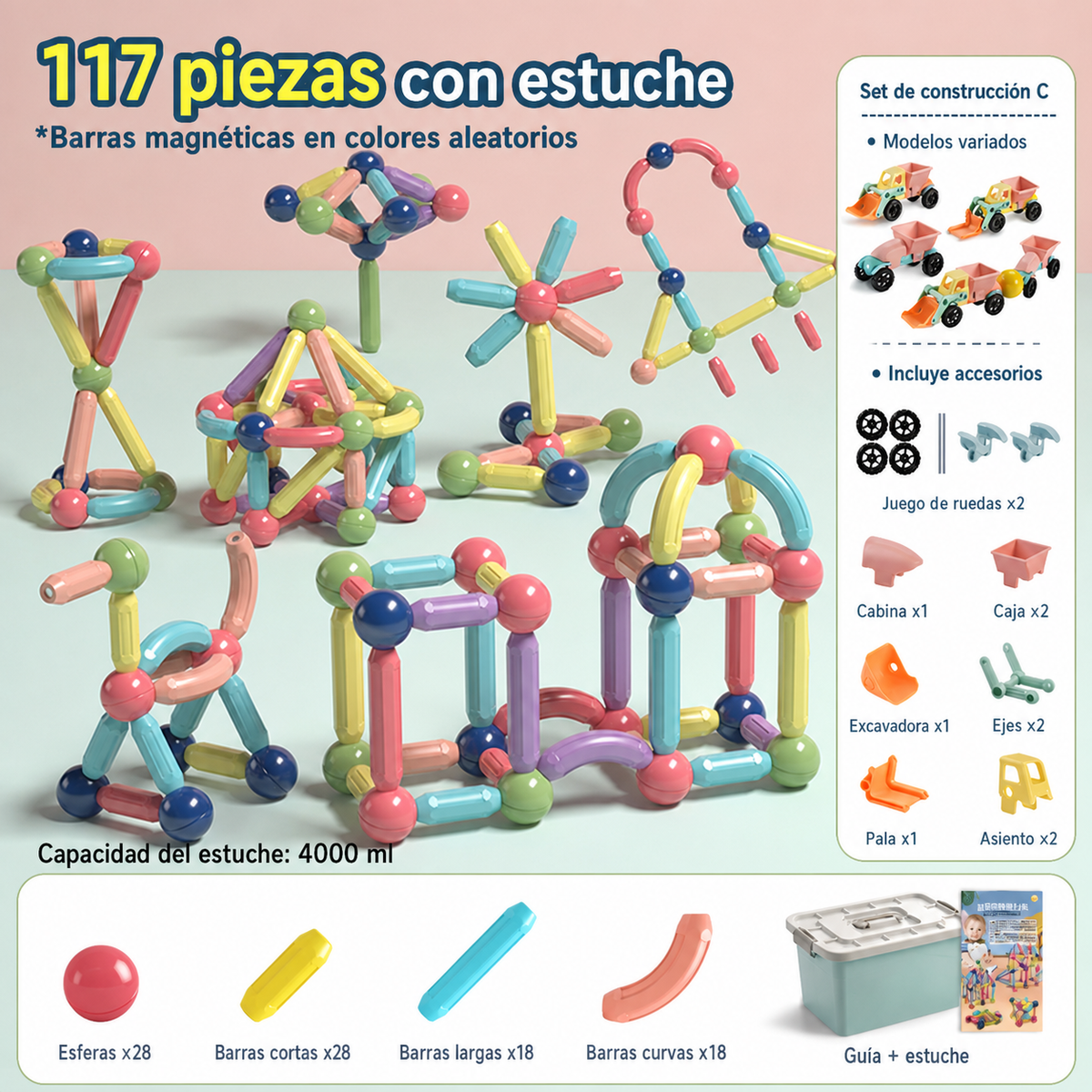 Bloques Magnéticos Educativos para Niños