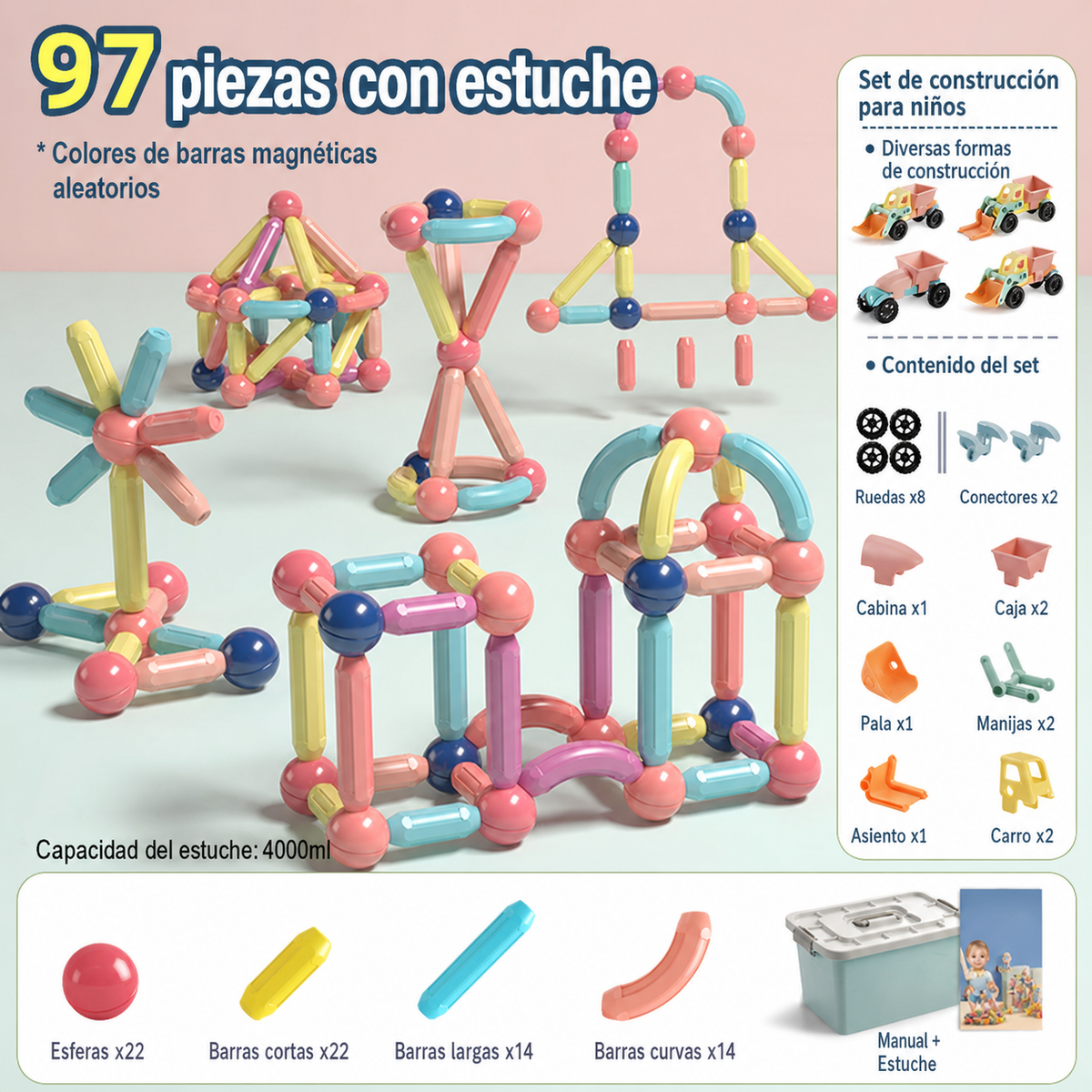 Bloques Magnéticos Educativos para Niños