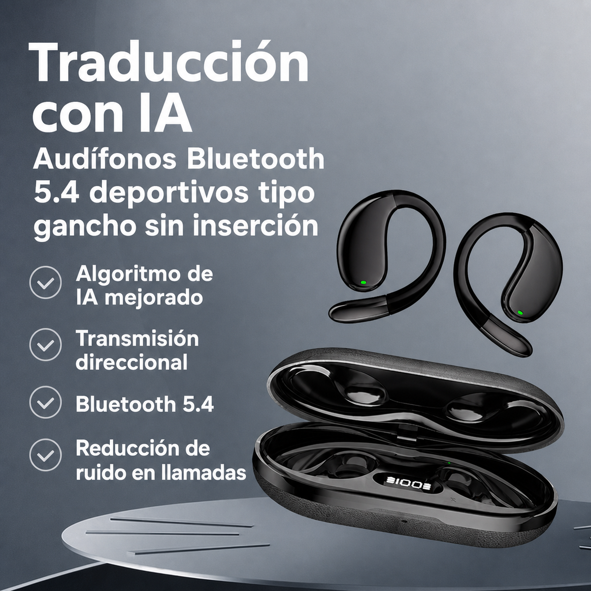 Audífonos deportivos 5.4 con traducción IA - 2