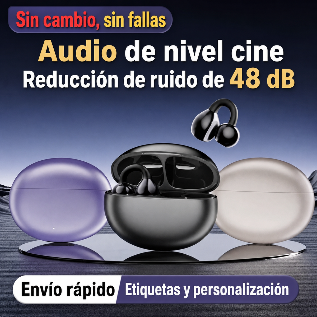 Audífonos Bluetooth OWS Clip M91 con IA Traductora - 2