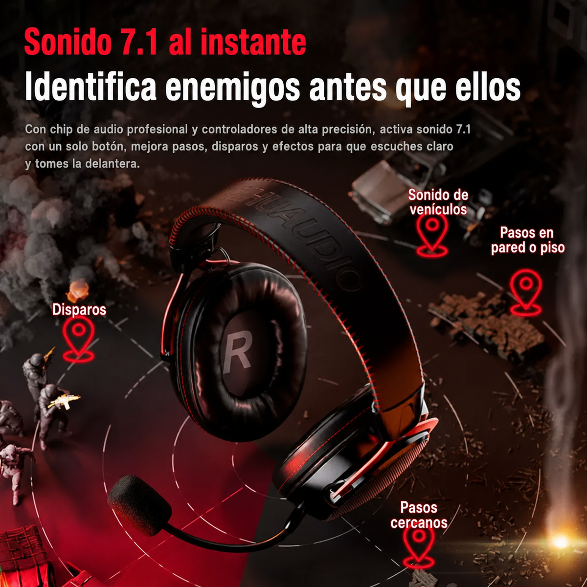 Audífonos Gamer ZG2 Inalámbricos 7.1 - 4