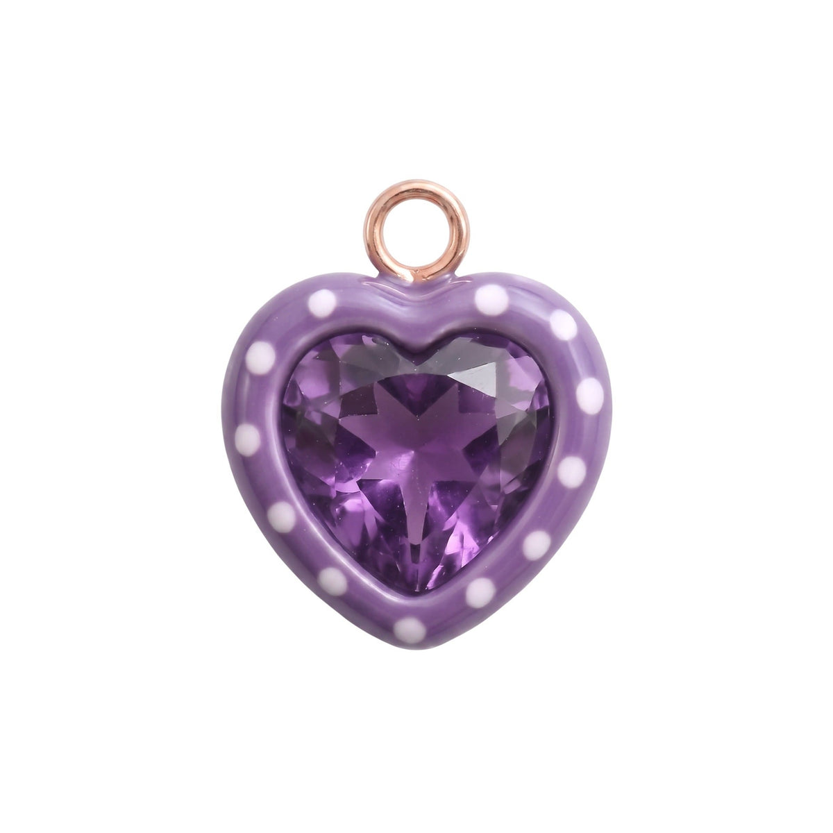 Dije con piedra decorativa chapado en acero inoxidable 18K