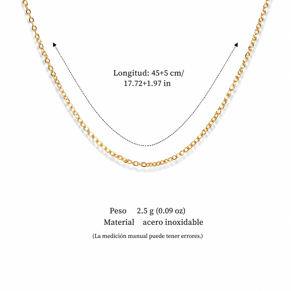 Dije con piedra decorativa chapado en acero inoxidable 18K