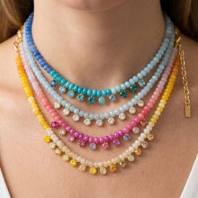 Collar de cuentas acrílicas estilo boho dulce - 10