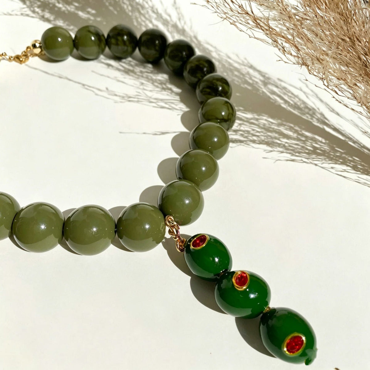 Collar de cuentas acrílicas estilo boho dulce - 3