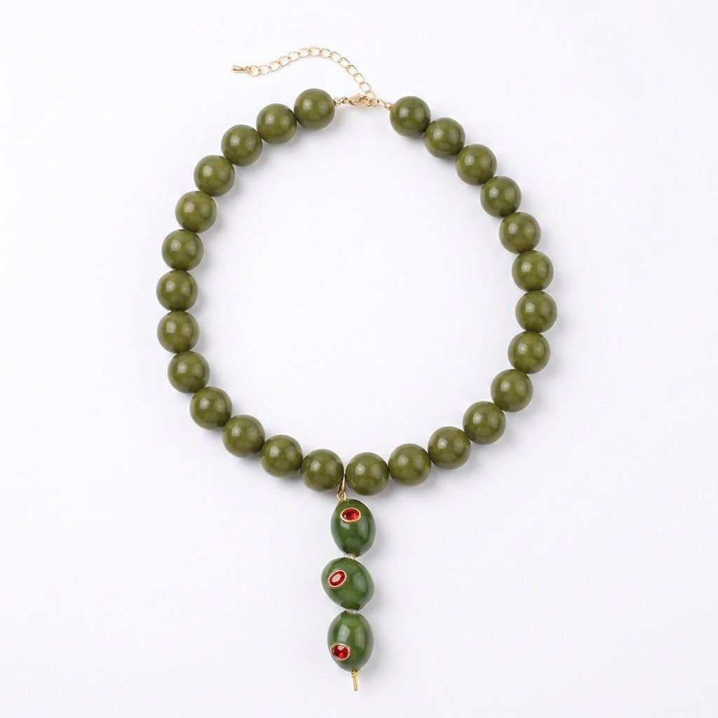 Collar de cuentas acrílicas estilo boho dulce