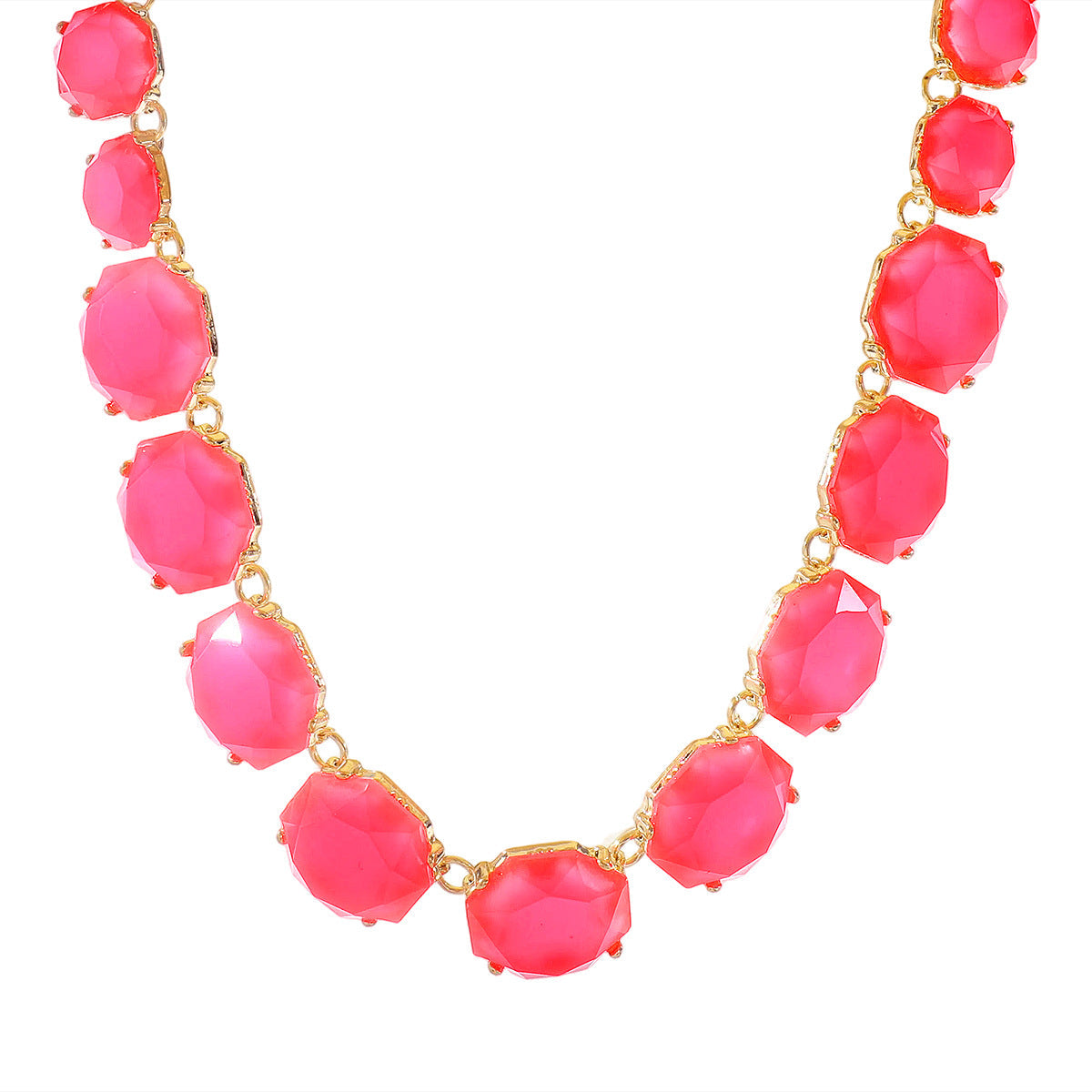 Collar y Aretes Geométricos de Resina Colores