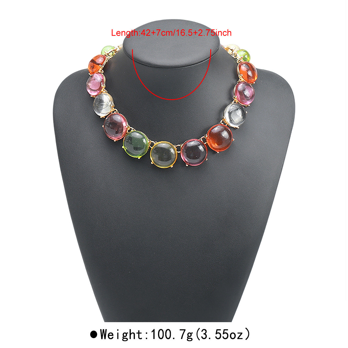 Collar y Aretes Geométricos de Resina Colores