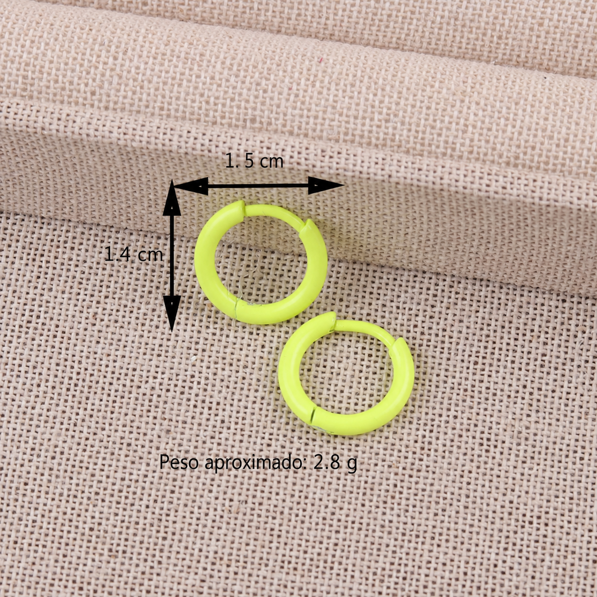 Aretes circulares geométricos estilo coreano para mujer - 11
