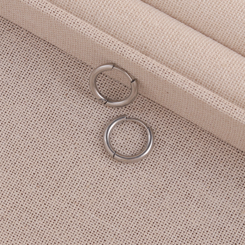 Aretes circulares geométricos estilo coreano para mujer - 6