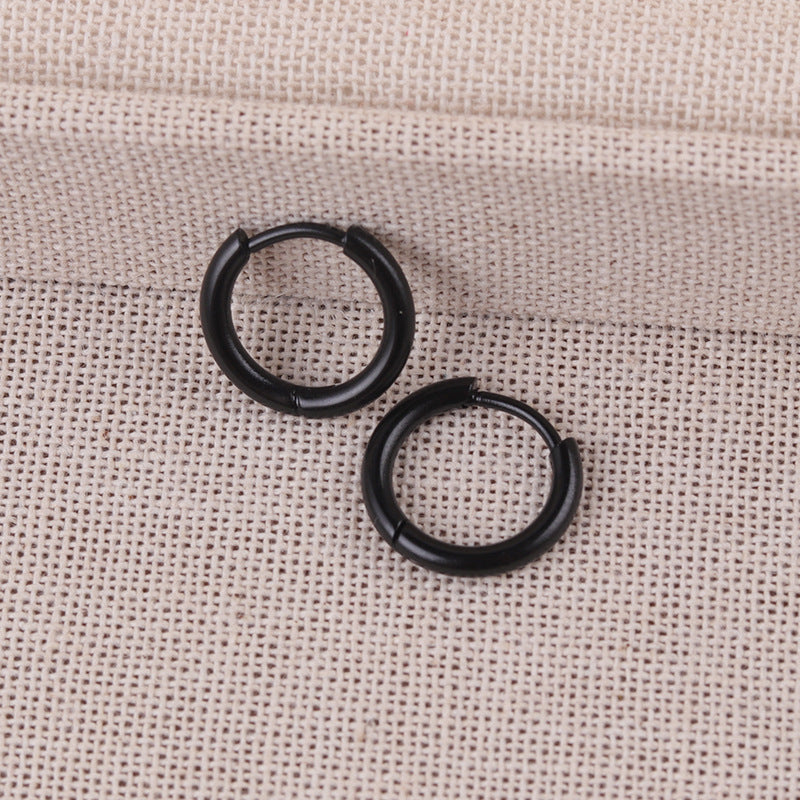 Aretes circulares geométricos estilo coreano para mujer - 9