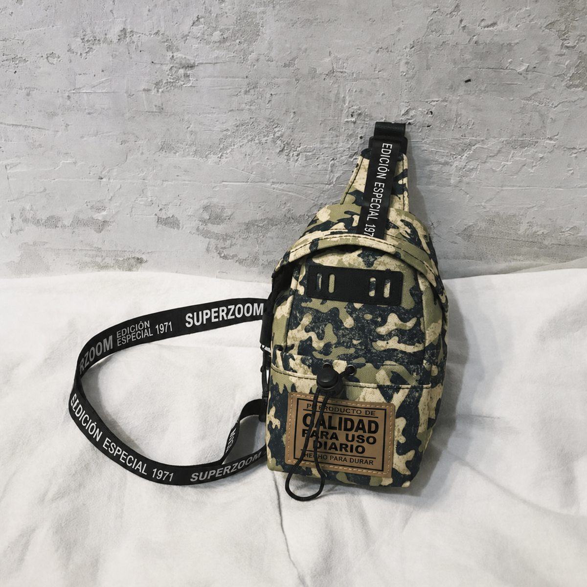 Pechera Hombre Lona Impermeable Bolsa Cruzada Casual - 28