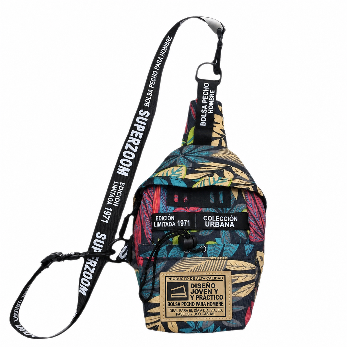 Pechera Hombre Lona Impermeable Bolsa Cruzada Casual - 6