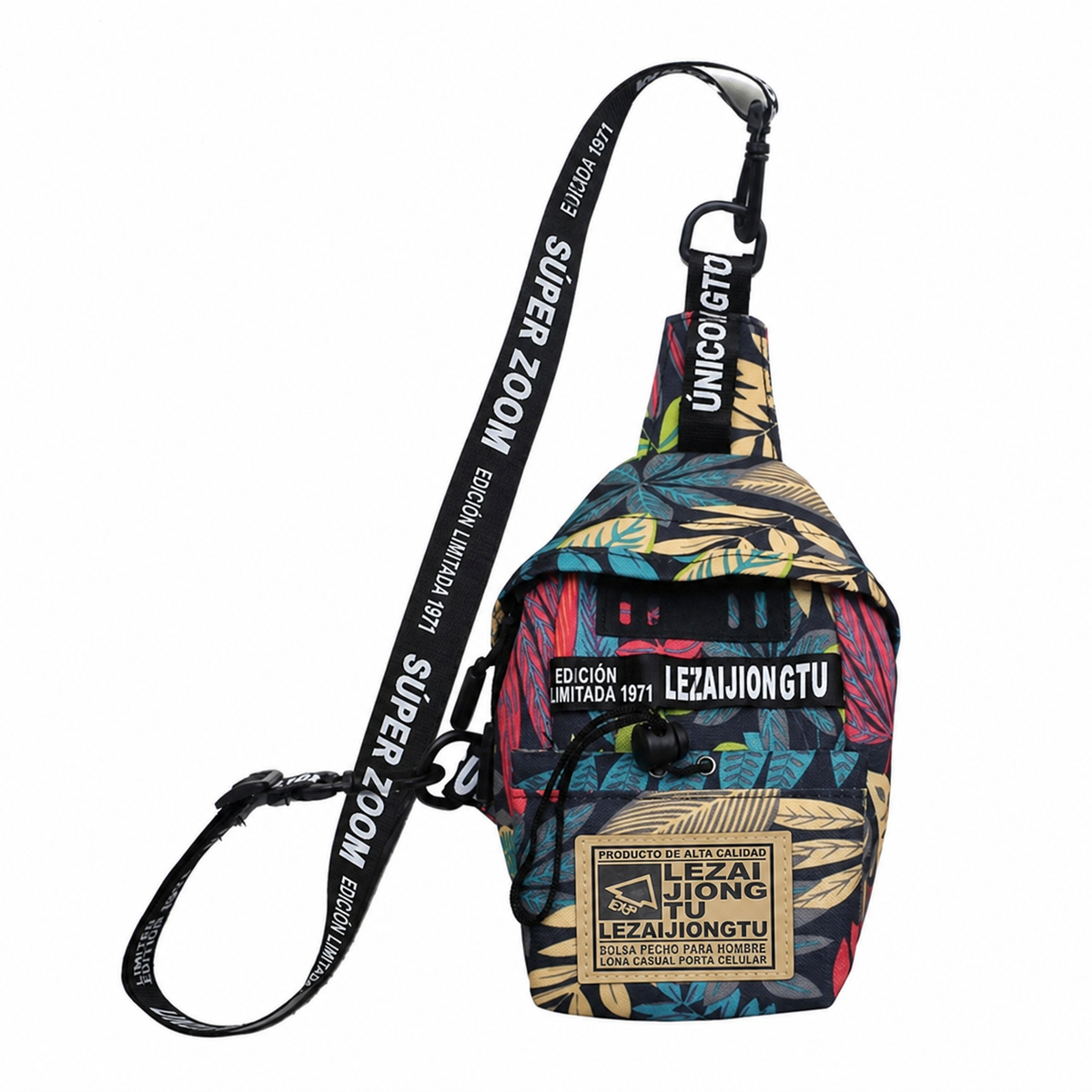 Pechera Hombre Lona Impermeable Bolsa Cruzada Casual - 8