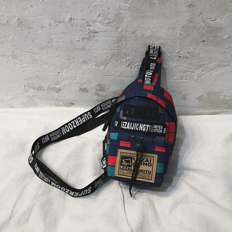 Pechera Hombre Lona Impermeable Bolsa Cruzada Casual