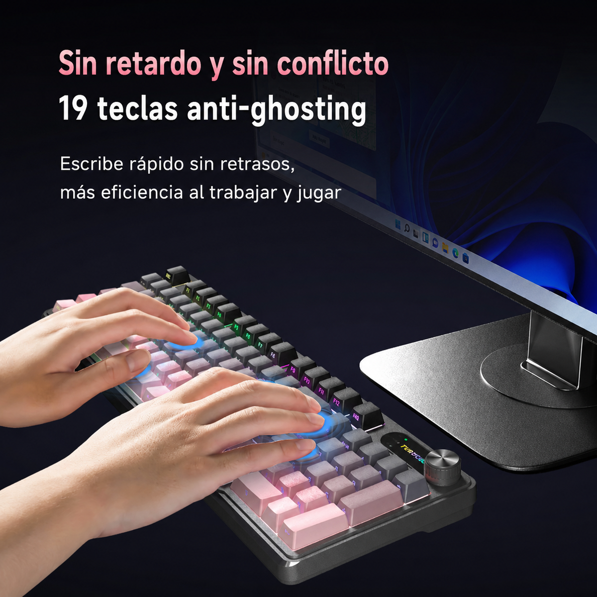Teclado Gaming FURYCUBE trimodal - 3