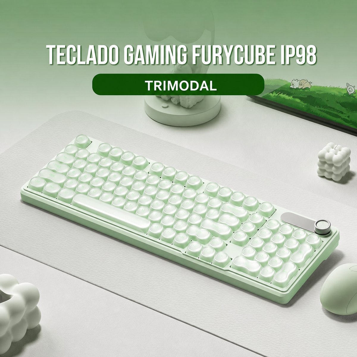 Teclado Gaming FURYCUBE trimodal