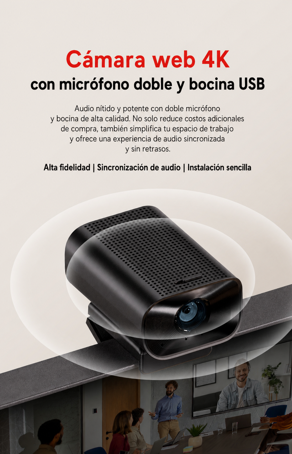 Webcam 4K con Micrófono y Bocina | USB - 11