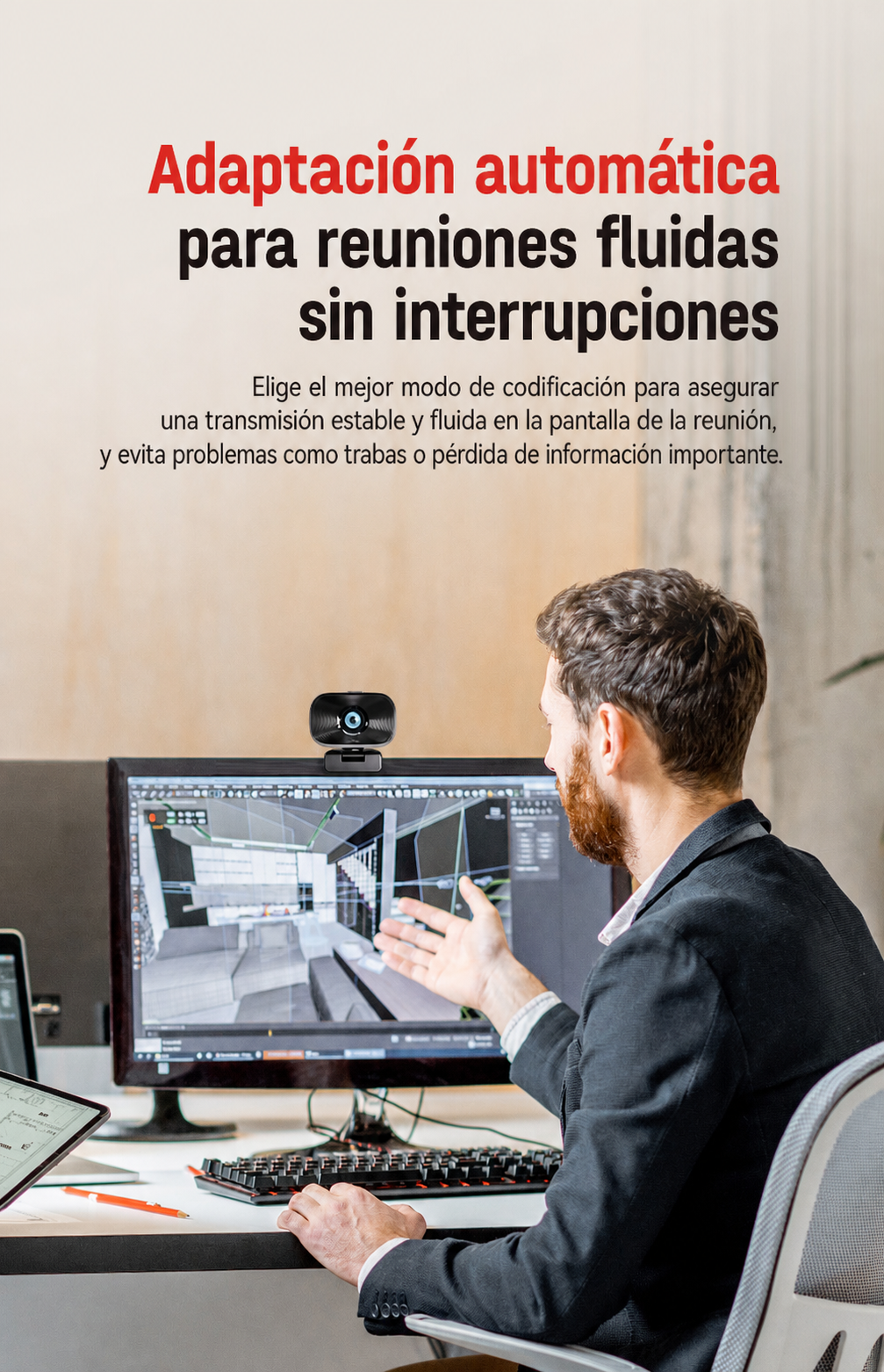 Webcam 4K con Micrófono y Bocina | USB - 12