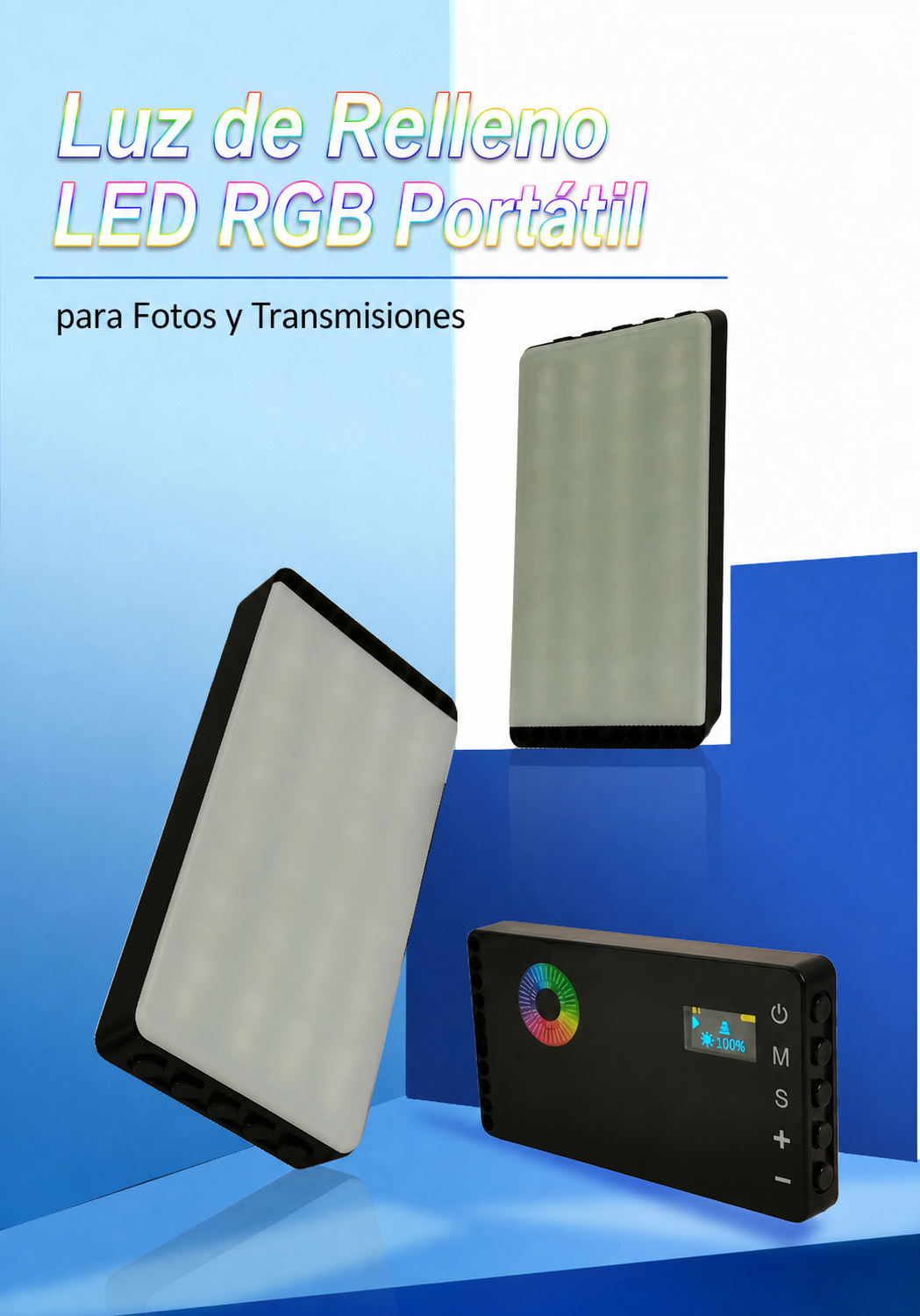 Luz de Relleno LED RGB Portátil - 15