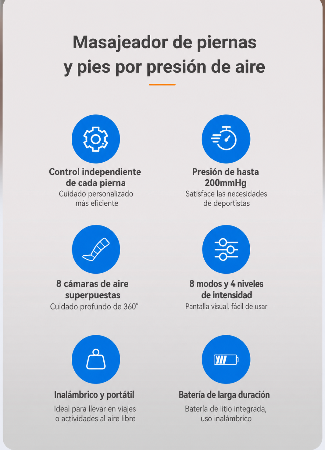 Masajeador de piernas y pies por presión de aire - 8