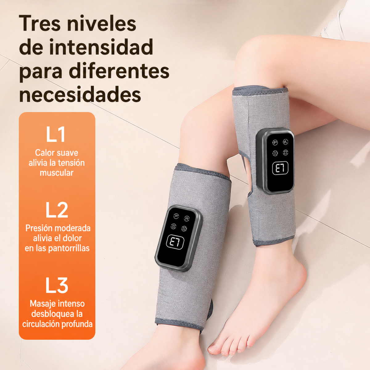 Masajeador de pantorrillas eléctrico con calor y presión de aire - 3
