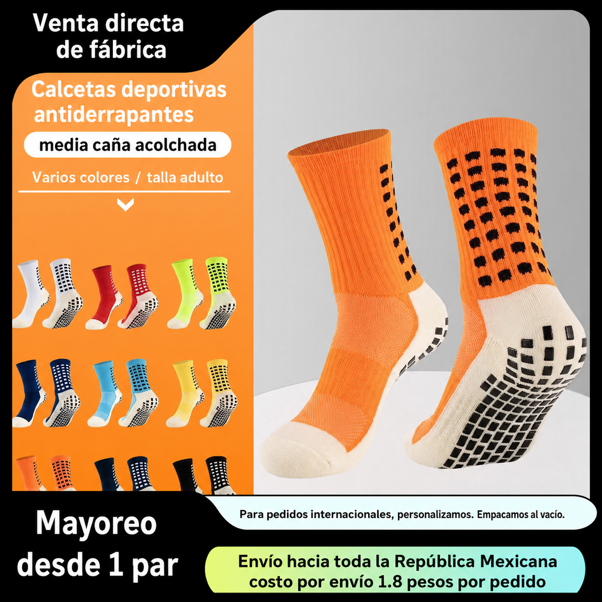 Calcetas deportivas antiderrapantes - 1