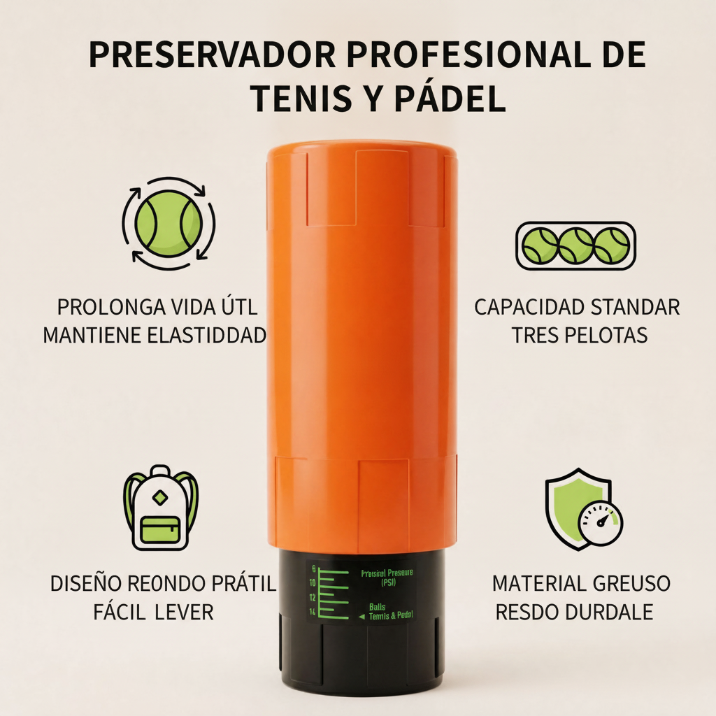 Bote Presurizado para Pelotas de Tenis y Pádel ABS - 4