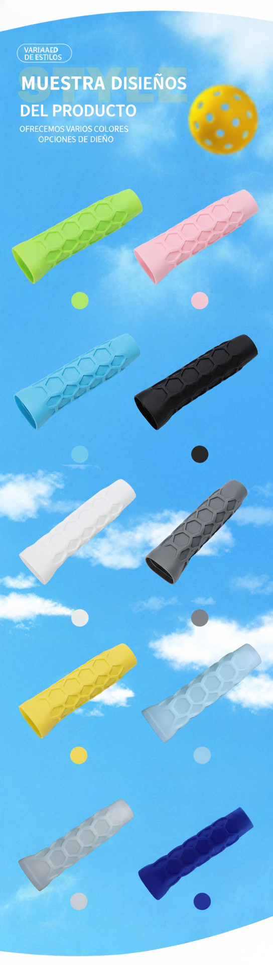 Grip de Silicona para Pádel y Tenis - 8