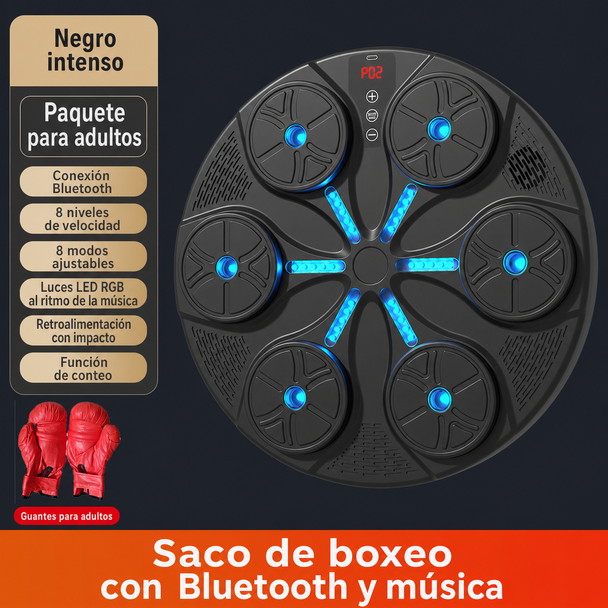 Saco de Boxeo con Bluetooth y Música LIFANS - 5