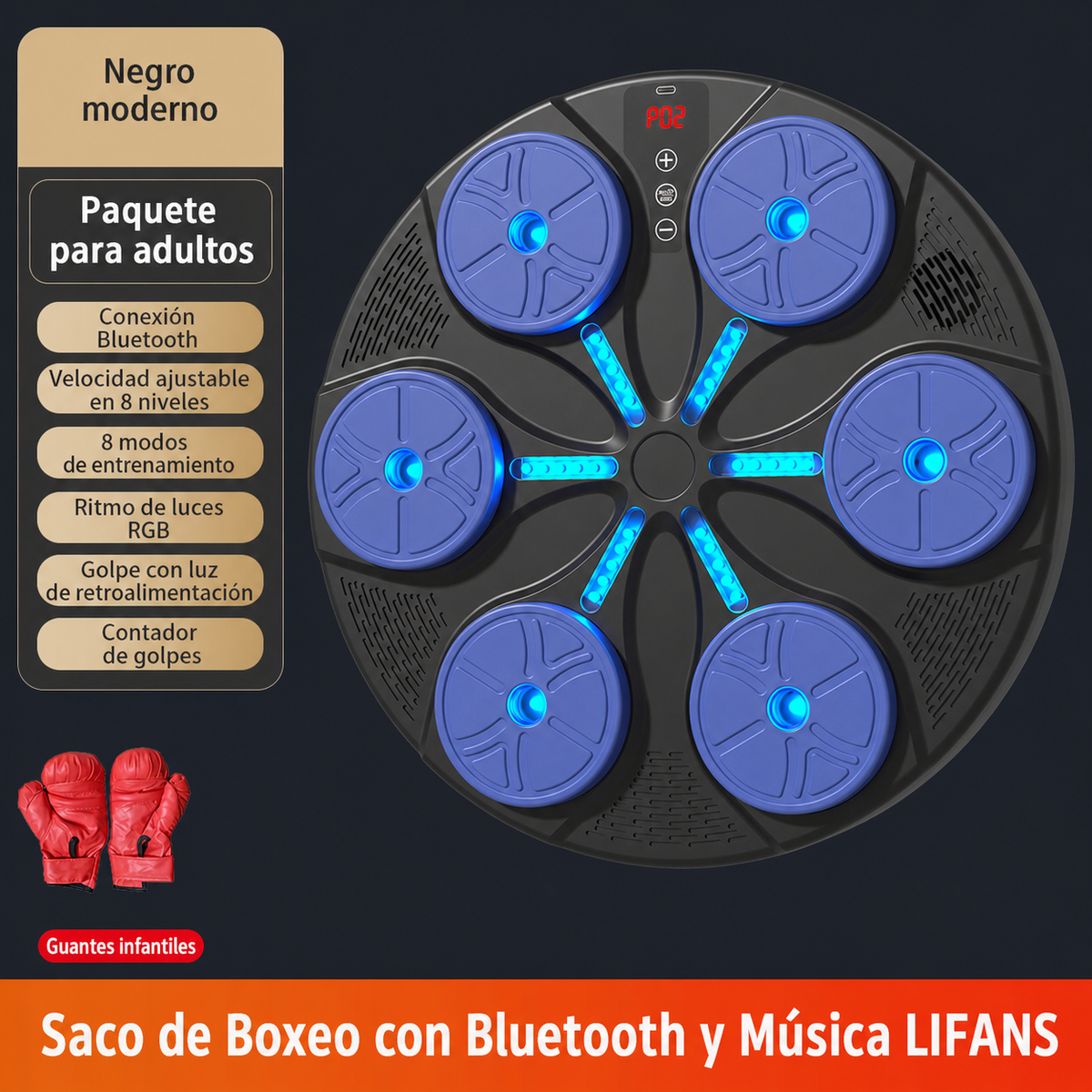Saco de Boxeo con Bluetooth y Música LIFANS