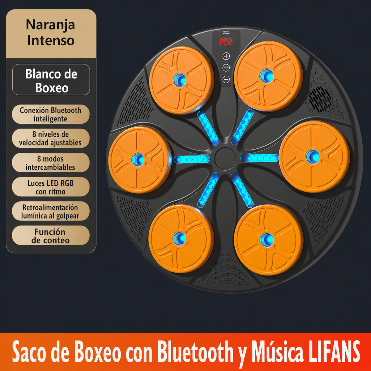 Saco de Boxeo con Bluetooth y Música LIFANS