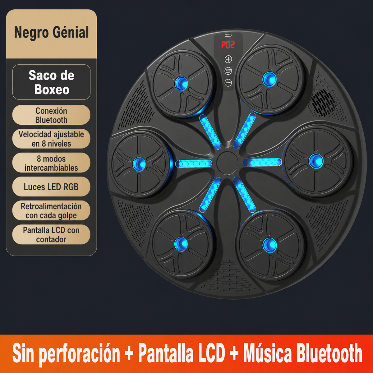 Saco de Boxeo con Bluetooth y Música LIFANS
