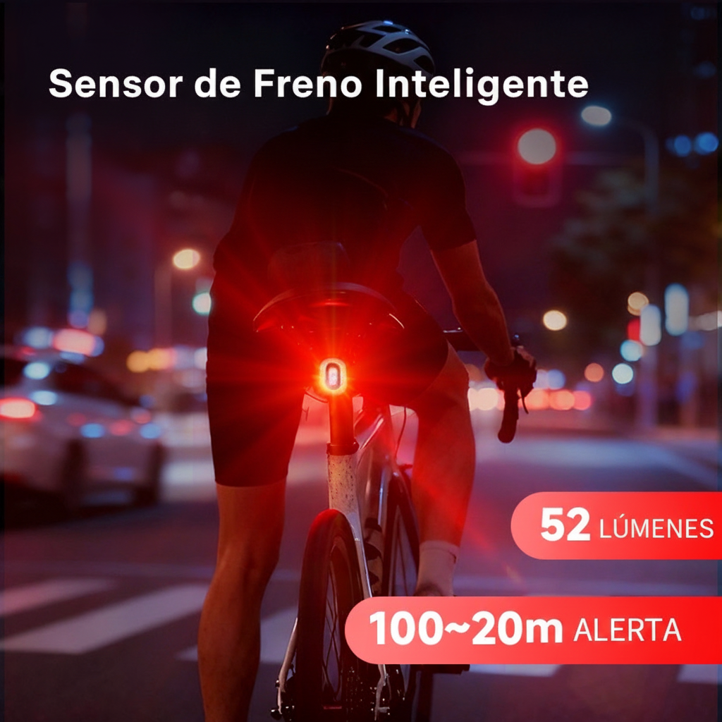 Luz trasera inteligente para bici con sensor de freno - 2