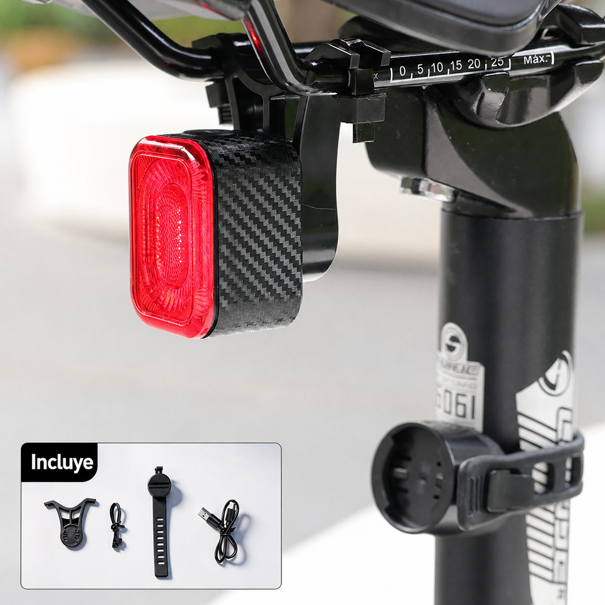 Luz trasera inteligente para bici con sensor de freno - 4