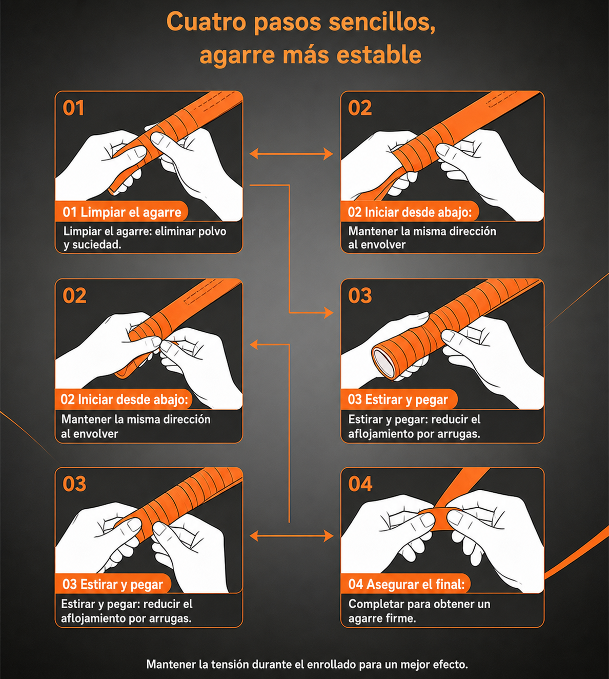 Grip Antideslizante para Raqueta con Costura - 11