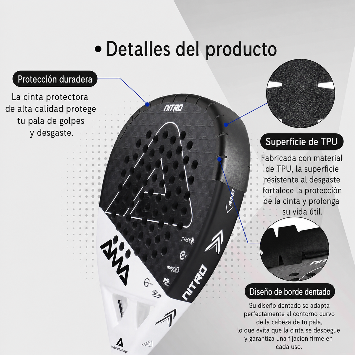 Cinta protectora para pala de pádel - 2