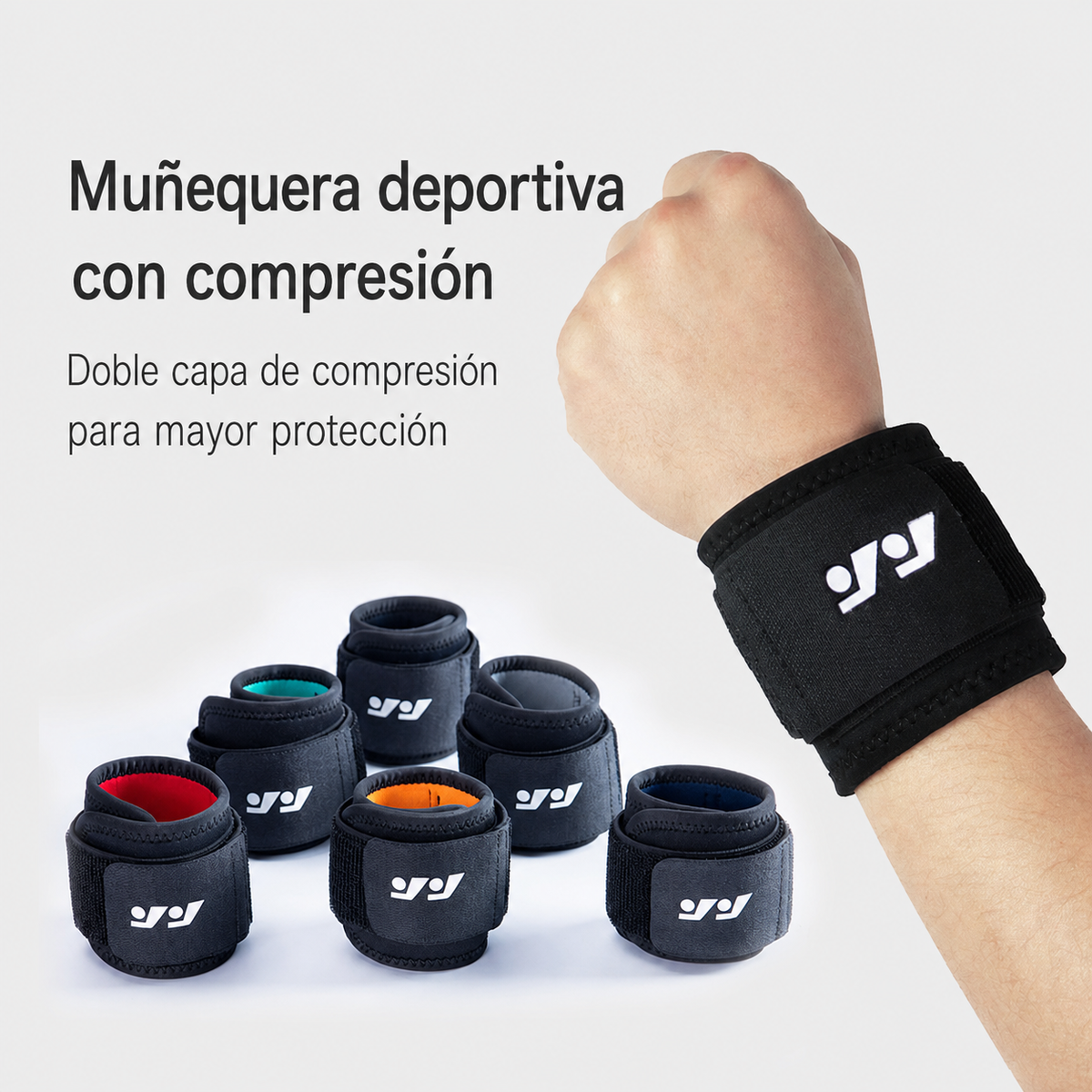 Muñequera Deportiva con Compresión para Gym y Deportes - 1