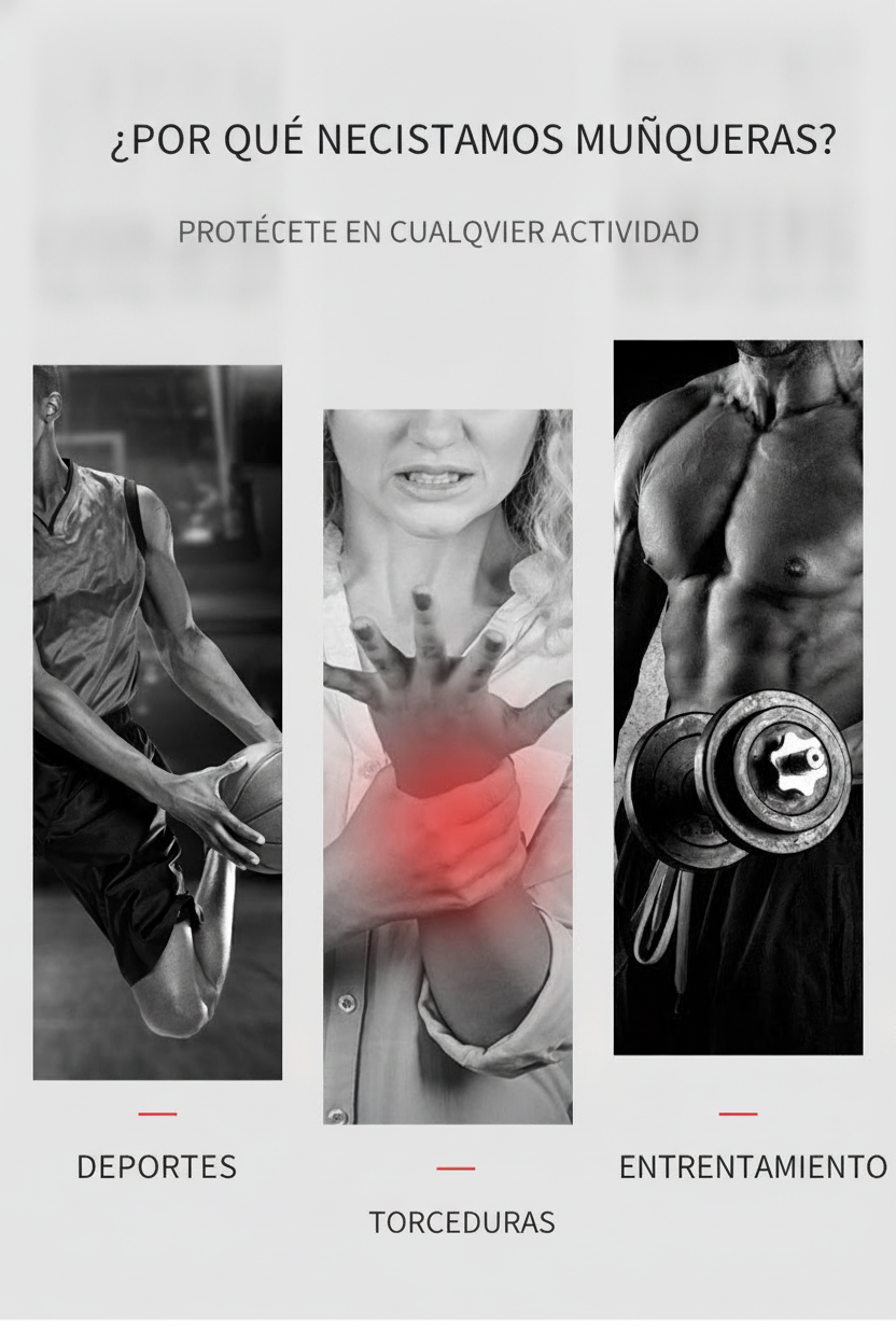 Muñequera Deportiva con Compresión para Gym y Deportes - 10
