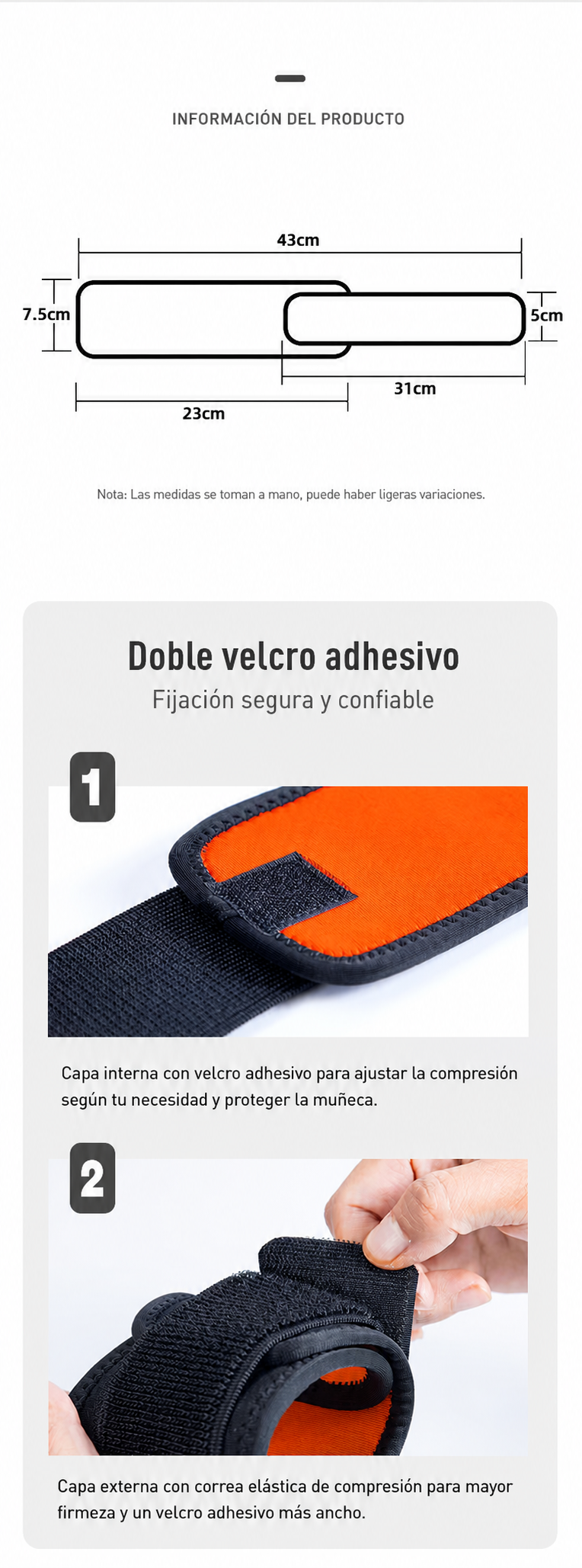 Muñequera Deportiva con Compresión para Gym y Deportes - 13
