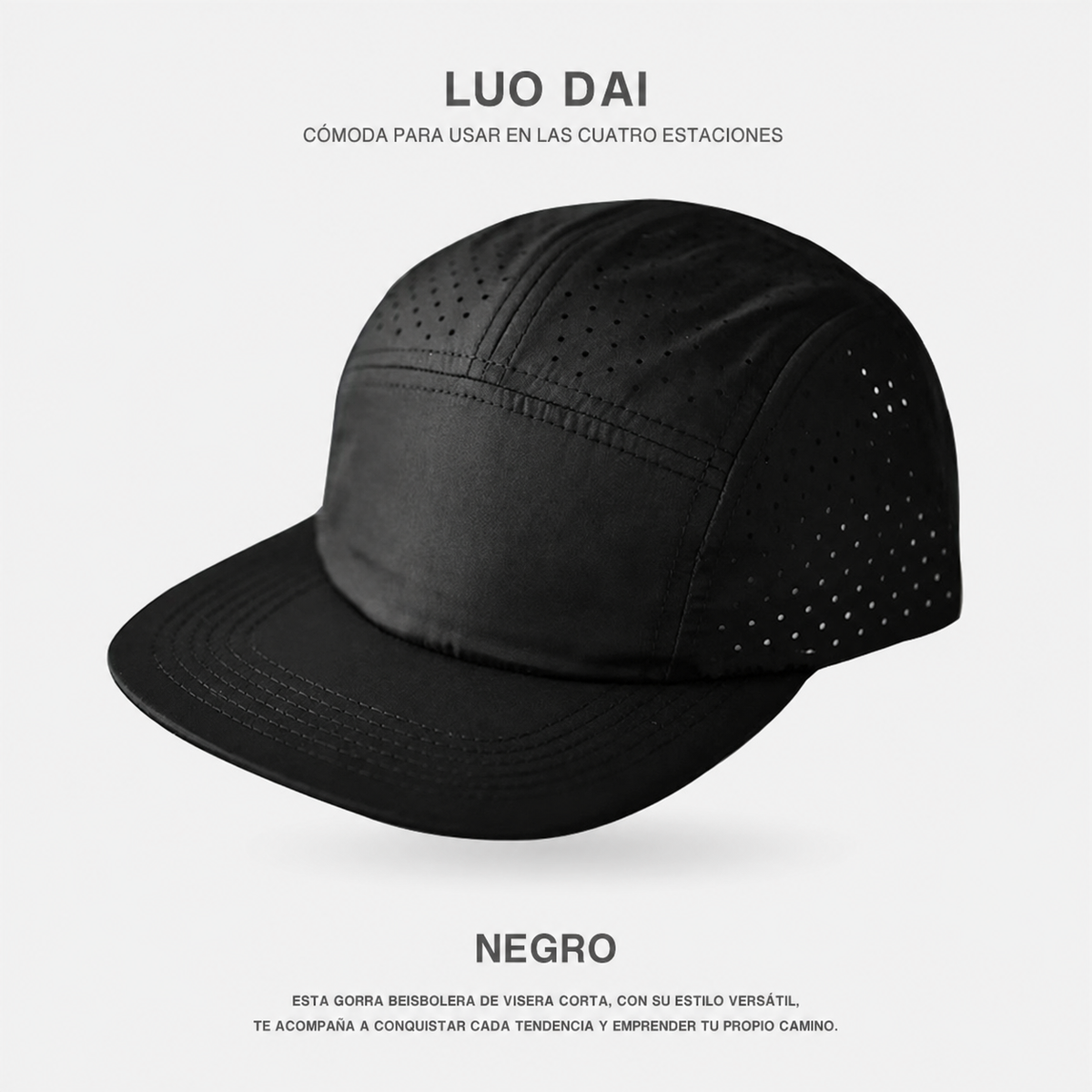 Gorra Beisbolera Deportiva Secado Rápido con Malla