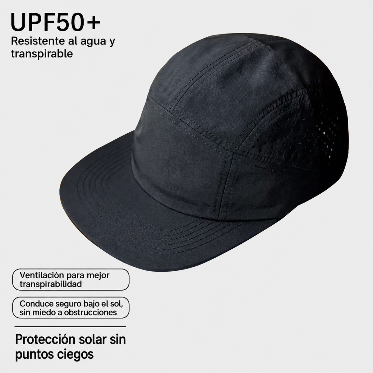 Gorra Beisbolera Deportiva Secado Rápido con Malla