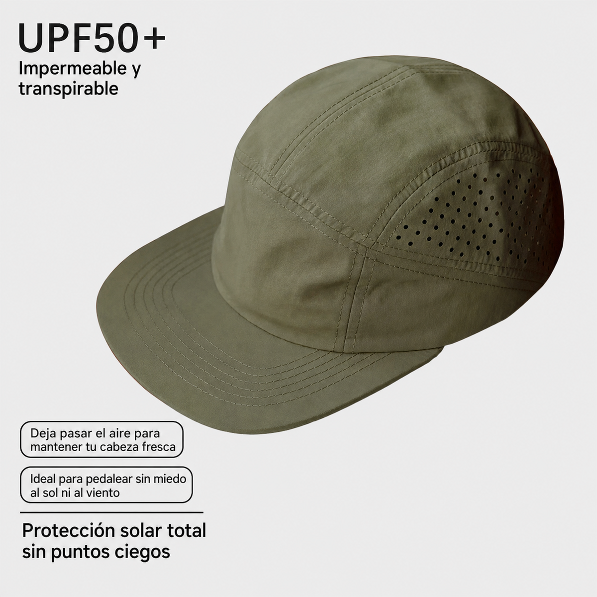 Gorra Beisbolera Deportiva Secado Rápido con Malla