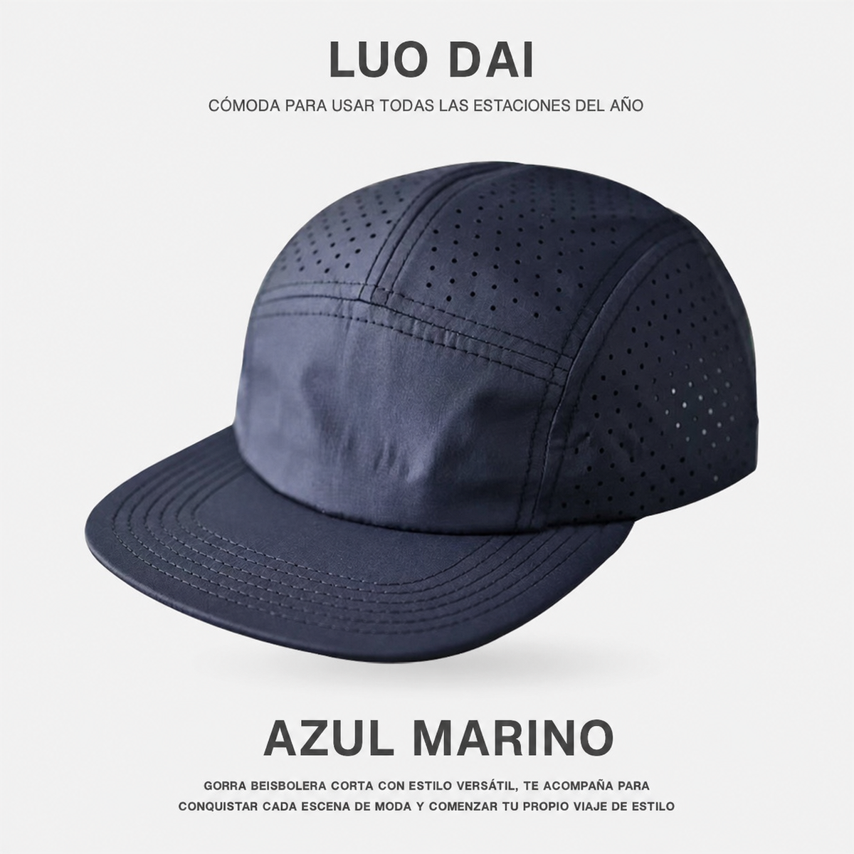 Gorra Beisbolera Deportiva Secado Rápido con Malla