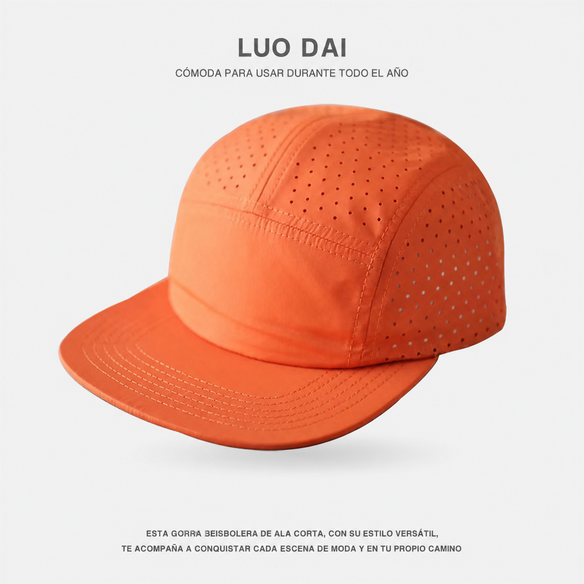 Gorra Beisbolera Deportiva Secado Rápido con Malla
