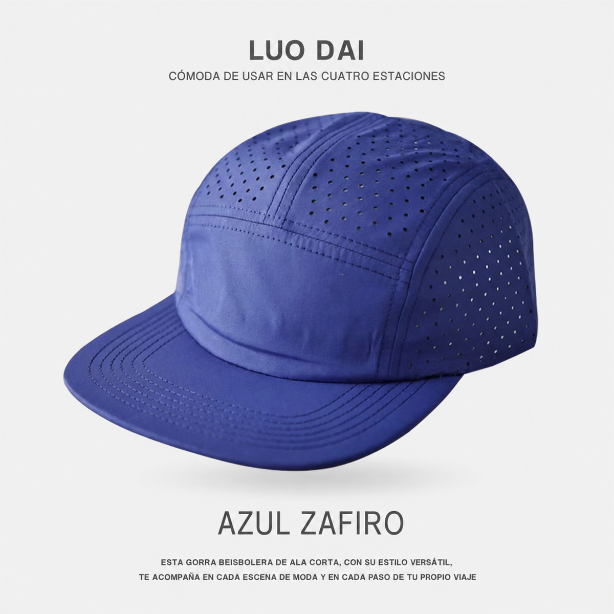 Gorra Beisbolera Deportiva Secado Rápido con Malla